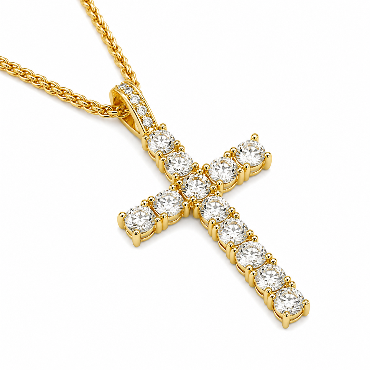 Iced Out Cross Necklace