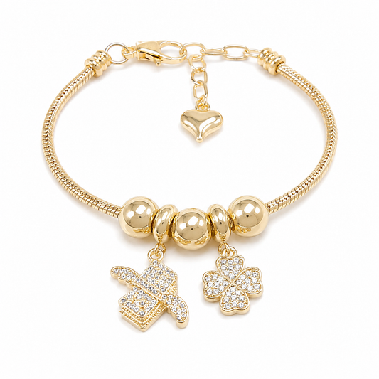 Golden Fortune Charm Bracelet